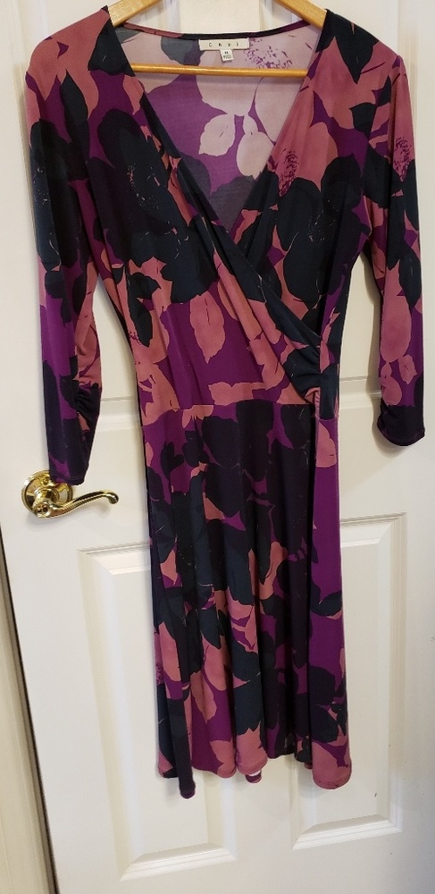 CAbi Faux Wrap Dress M